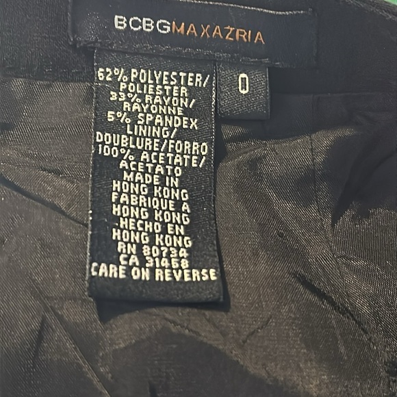 Women’s BCBG MaxAzria Black Polyester Blend Fringe Skirt Size 0 - Picture 6 of 6